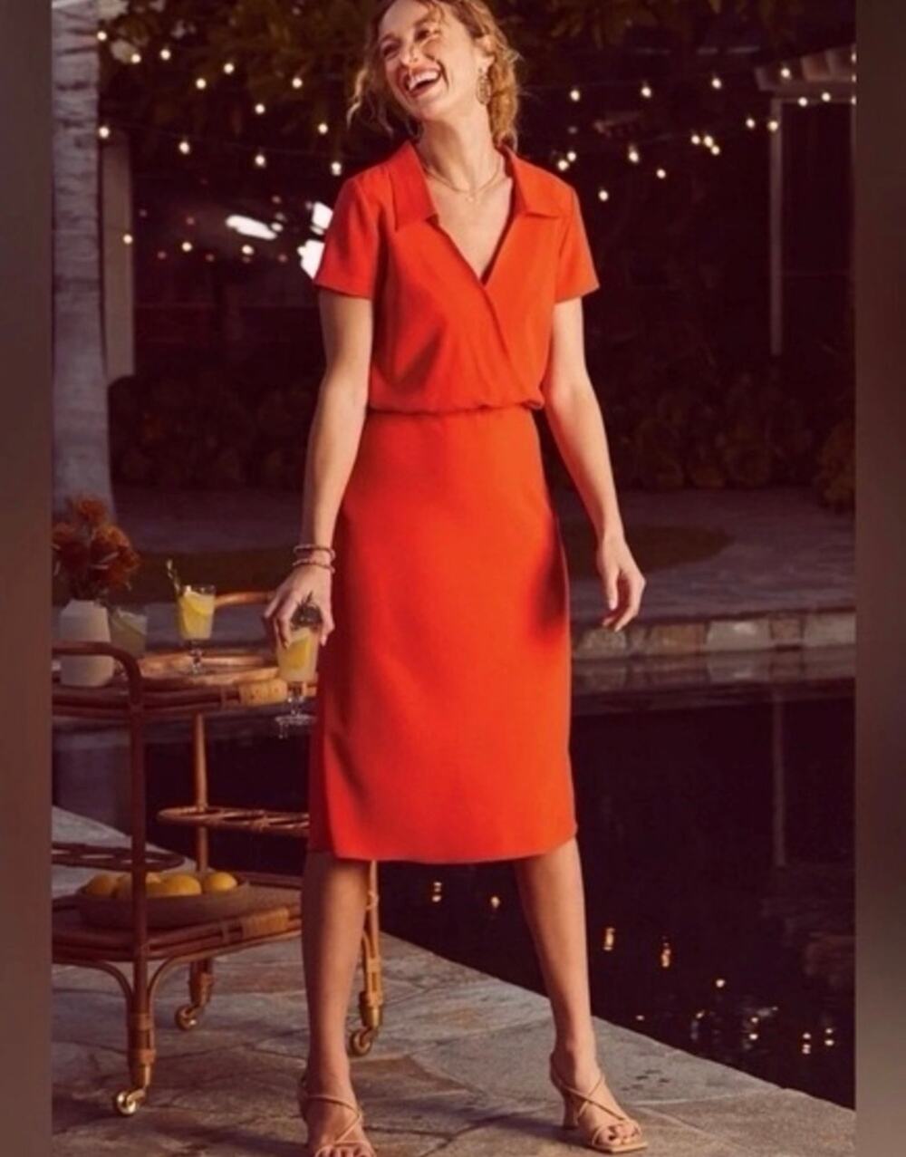 New Amanda Uprichard Reya orange red dress size XL